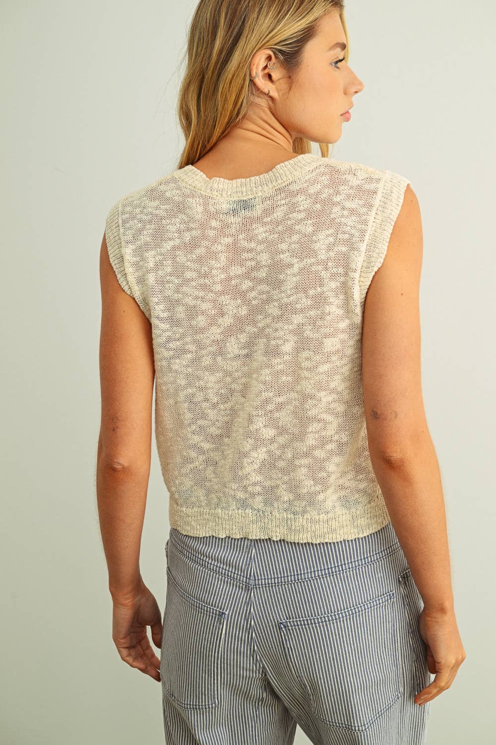 Miou Muse | Ombre Style Sleeveless Knitted Top