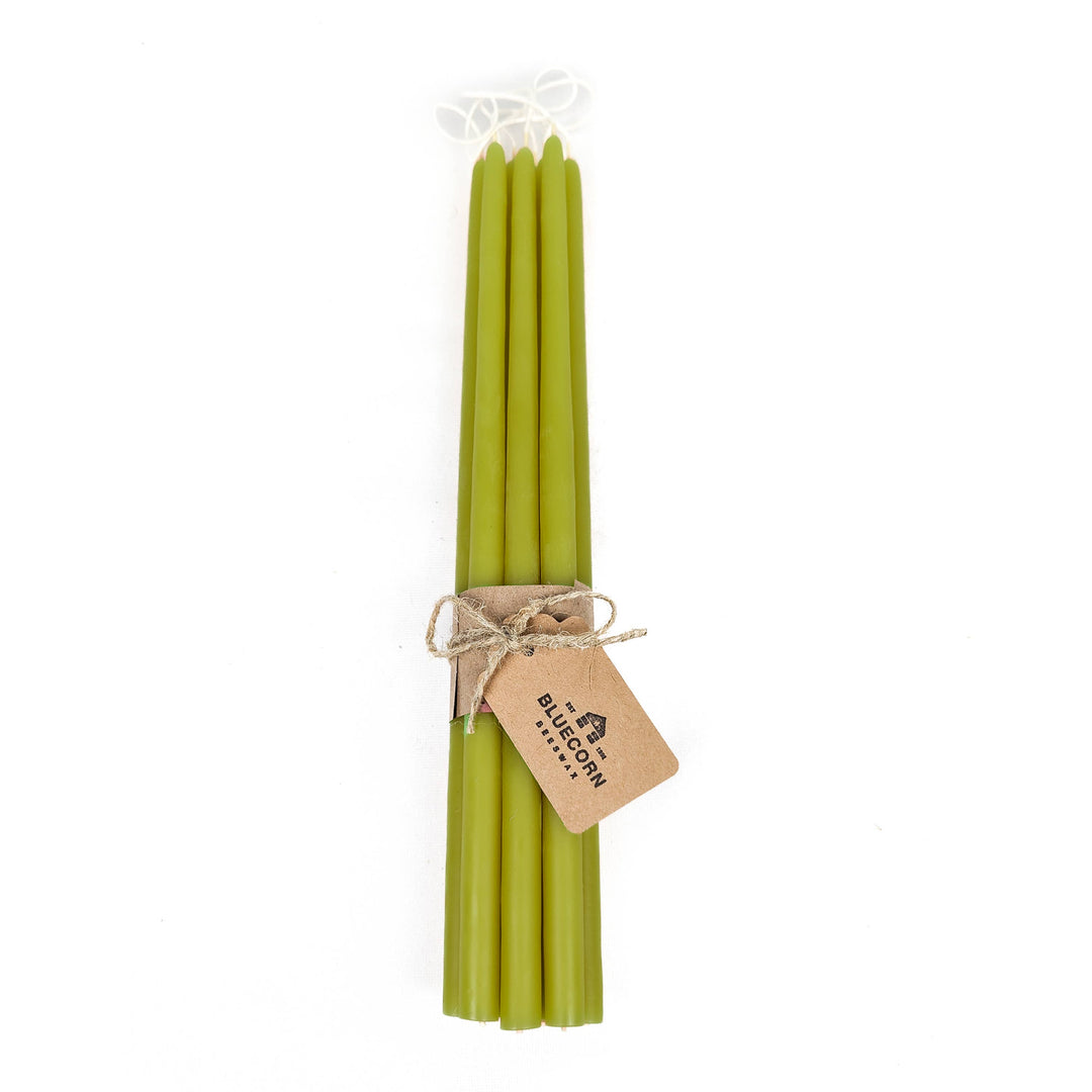 Bluecorn Candles | Thin Beeswax Taper Candles: Hand-Dipped in Colorado
