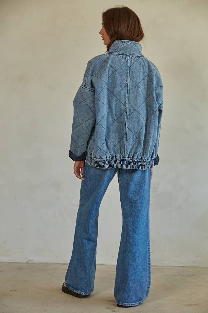 By together | Woven Denim Cotton Medium Washed Jacket