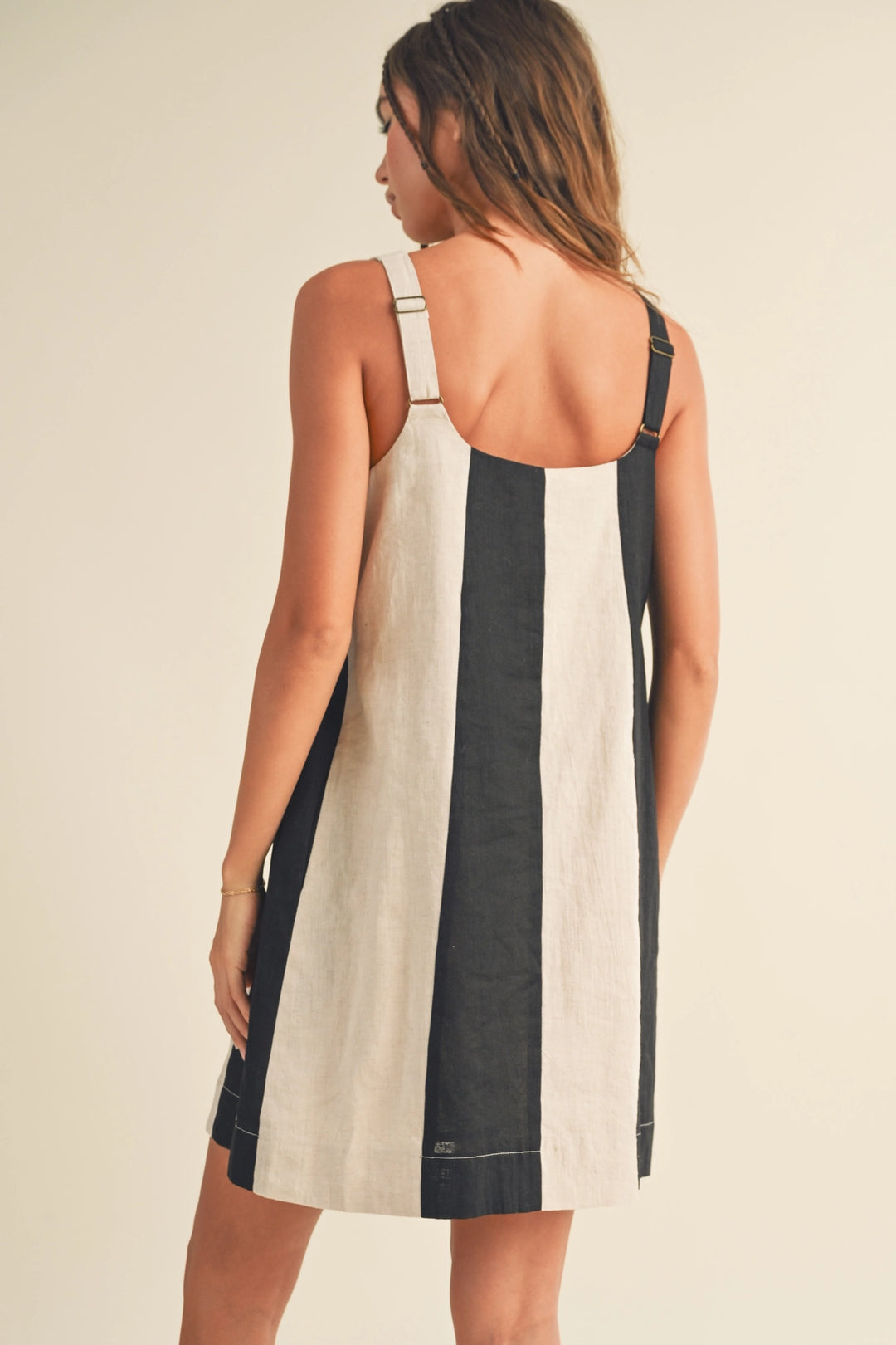 Miou Muse | Block Linen Mini Dress