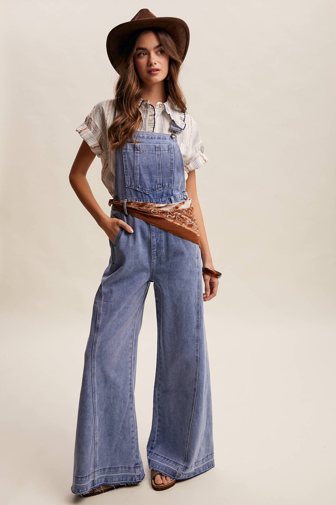 Listicle | Wide-Leg Denim Overalls