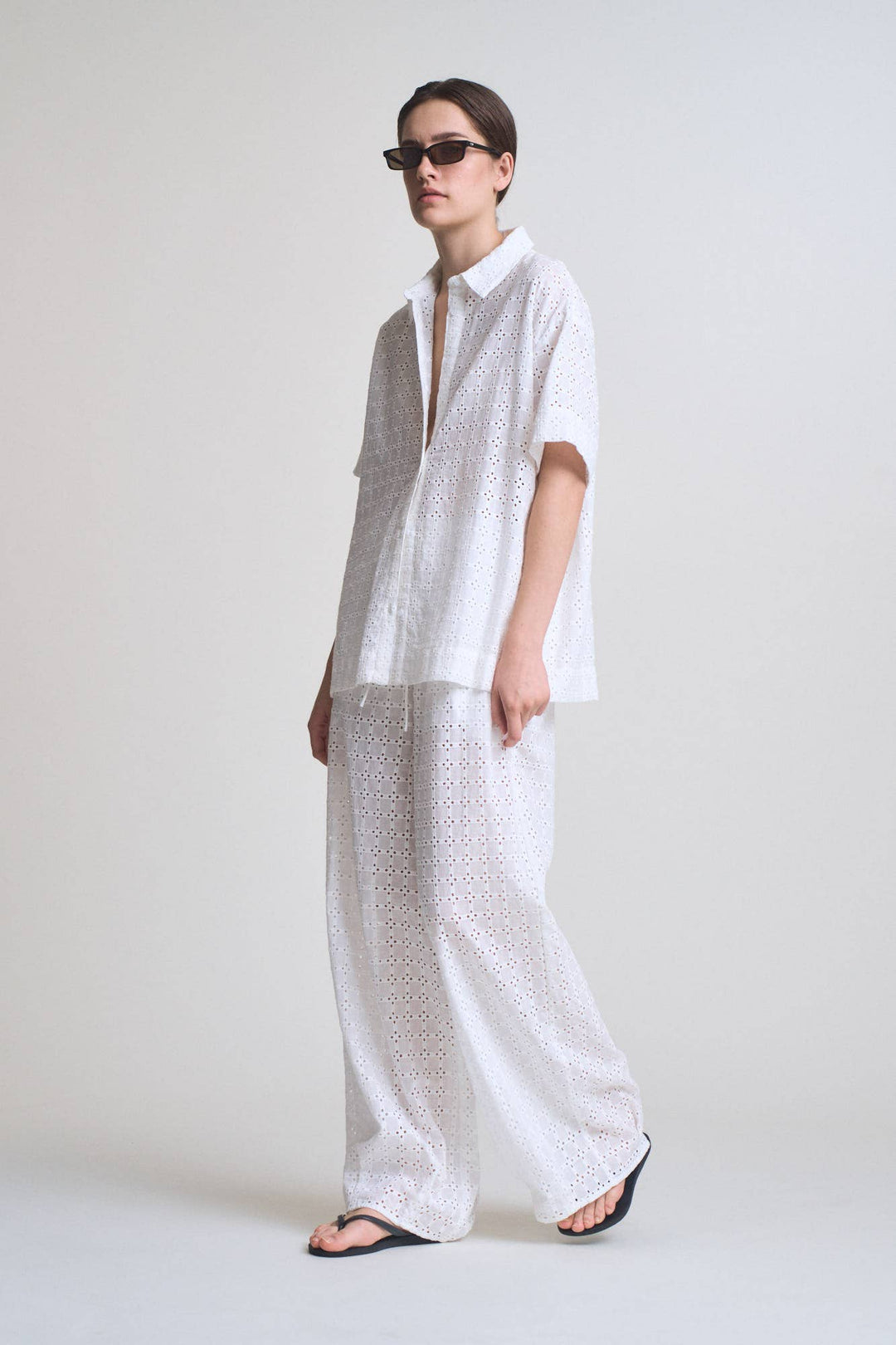 Grade and Gather | Square Eyelet Short Sleeve Shirt