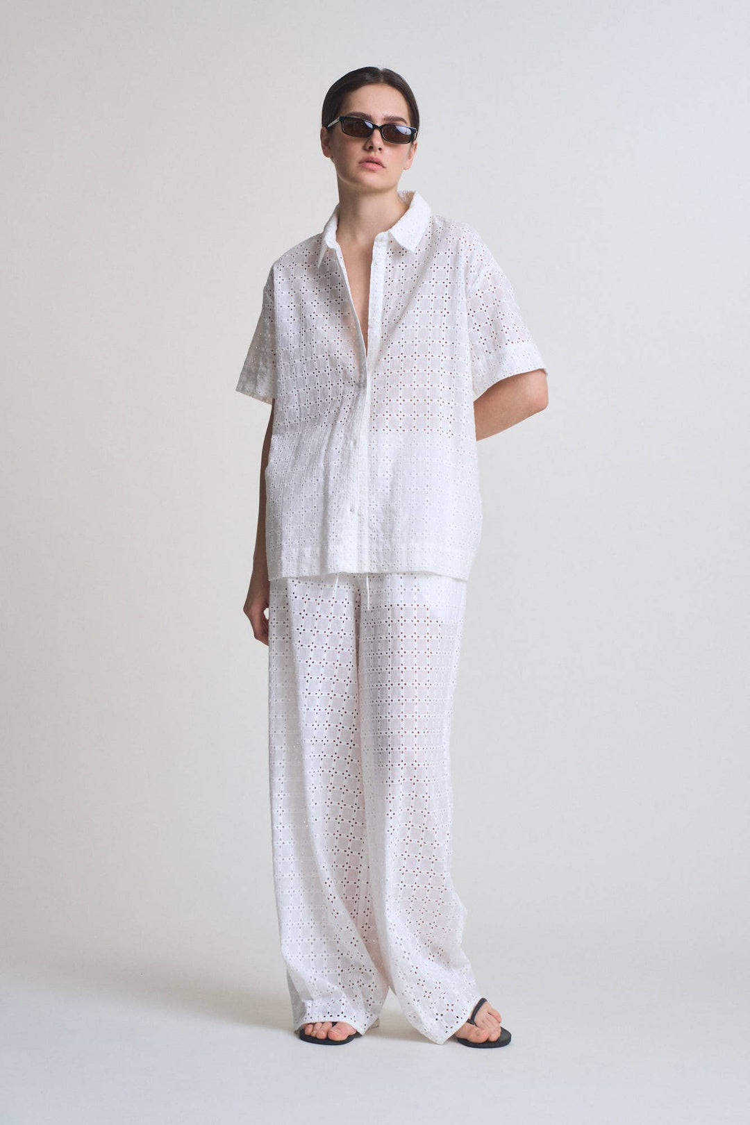 Grade and Gather | Square Eyelet Short Sleeve Shirt
