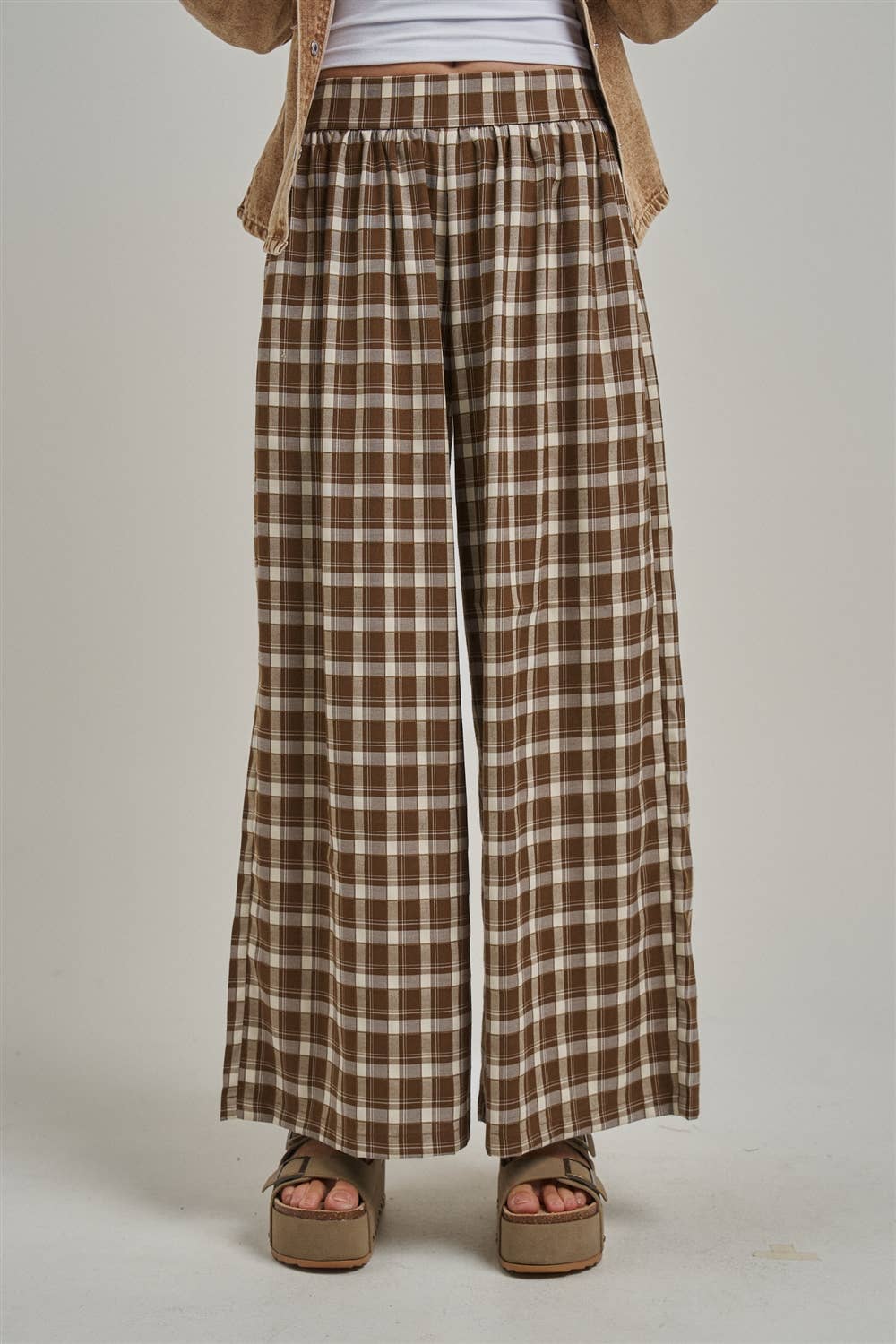 Bon | Fall Plaid Checker Boho Pants
