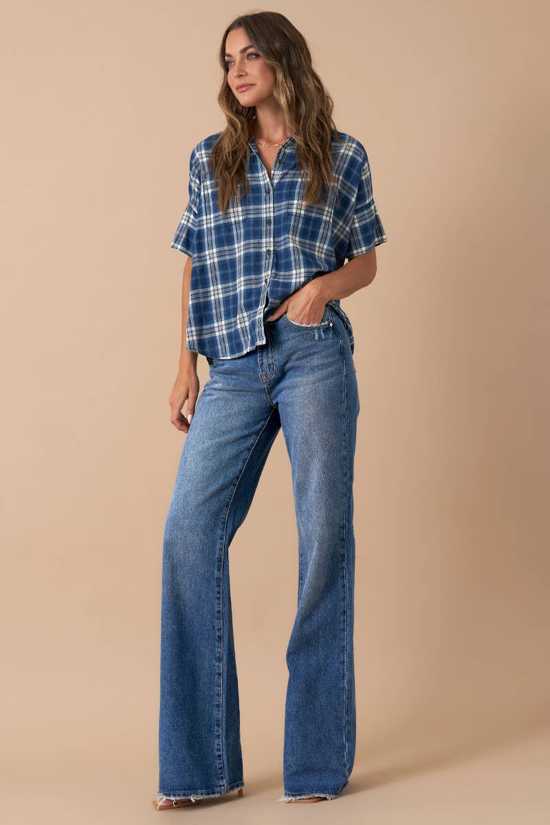 Insane Gene | High Rise Relaxed Boot Cut Denim