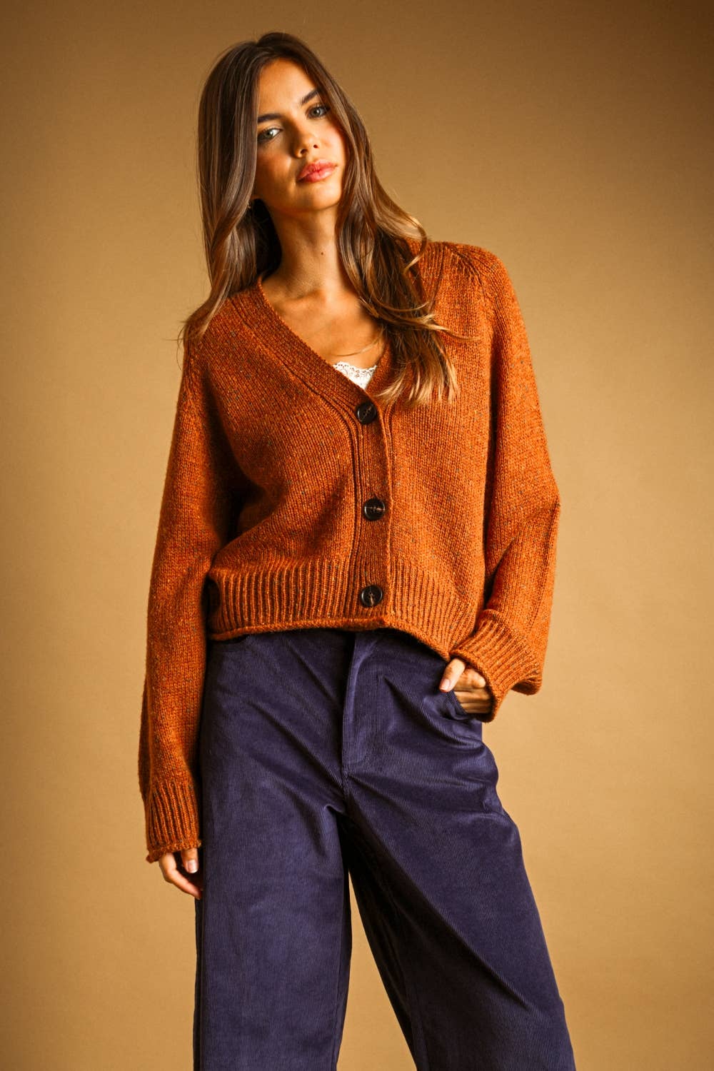 Miou Muse |  V-Neck button Front