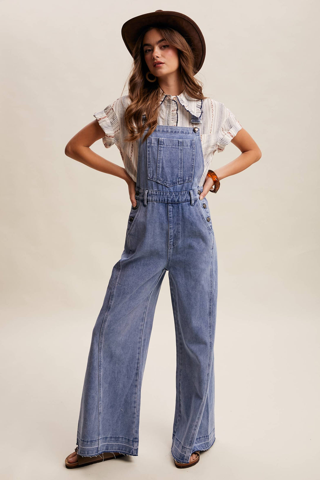 Listicle | Wide-Leg Denim Overalls