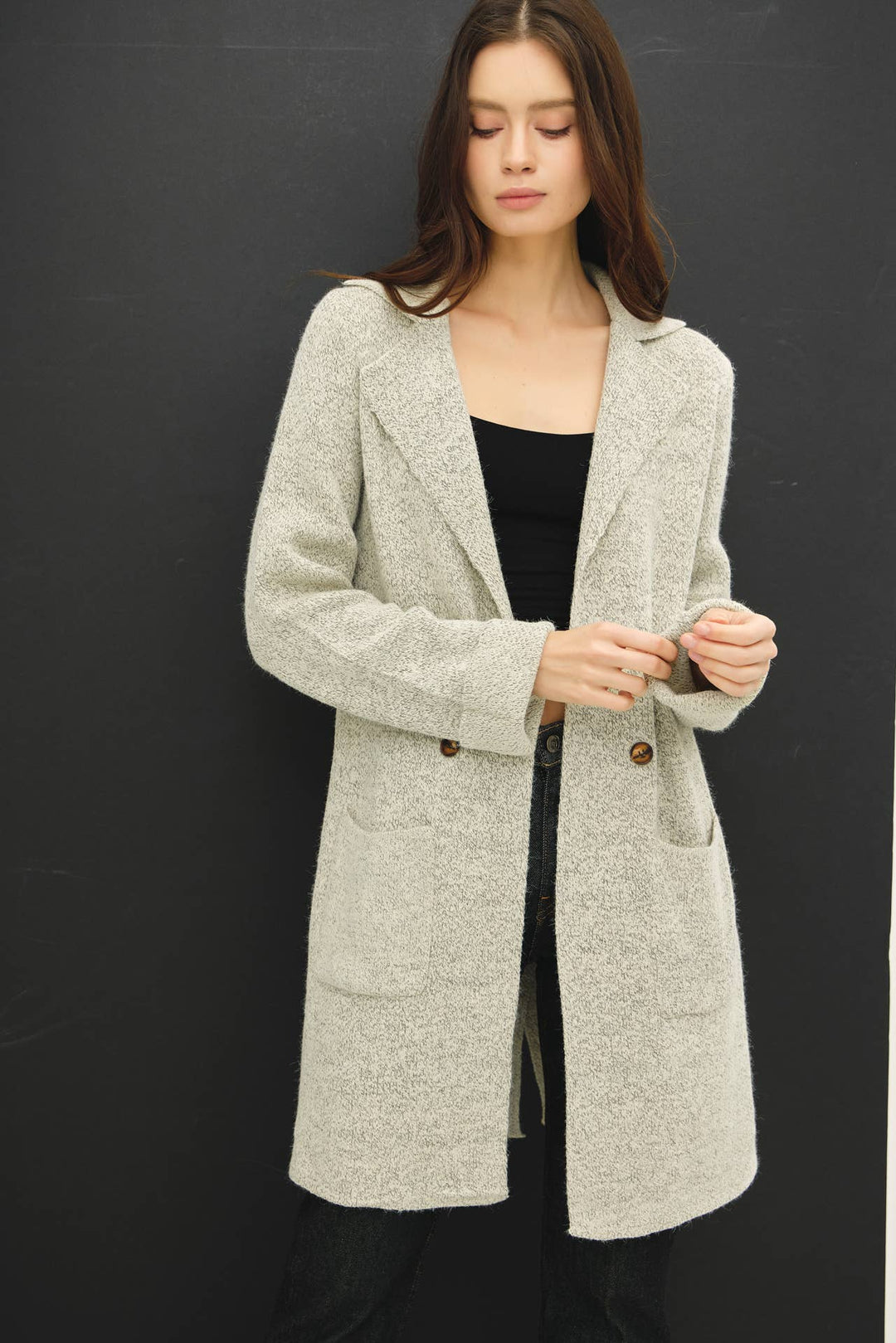 Be Cool | Open Basic Sweater Coat
