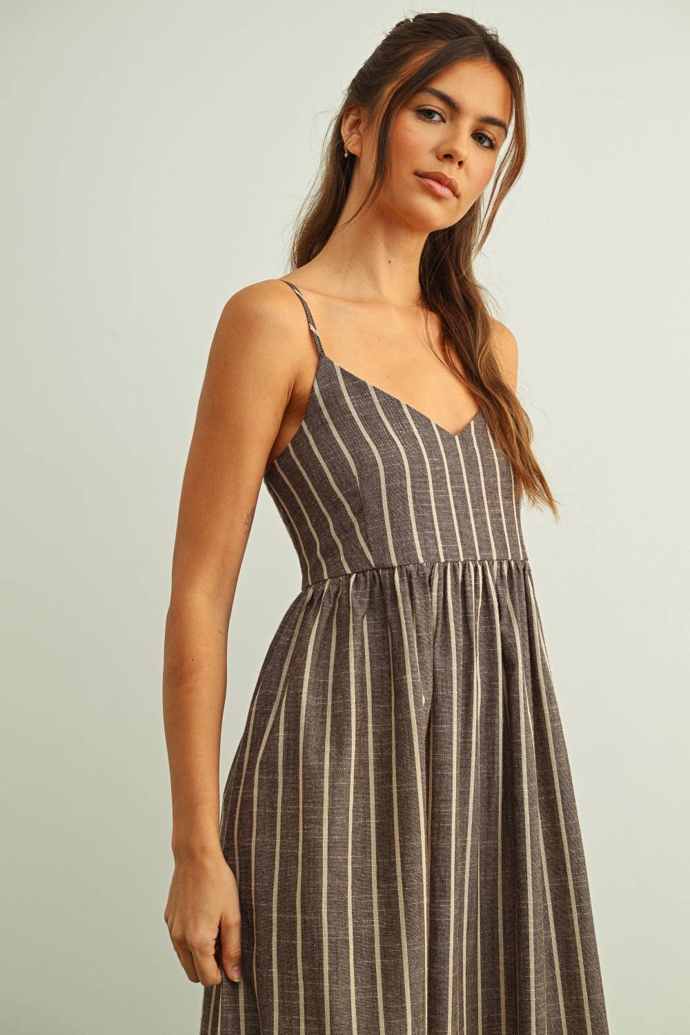 Miou Muse | Stripe Pattern Long Dress