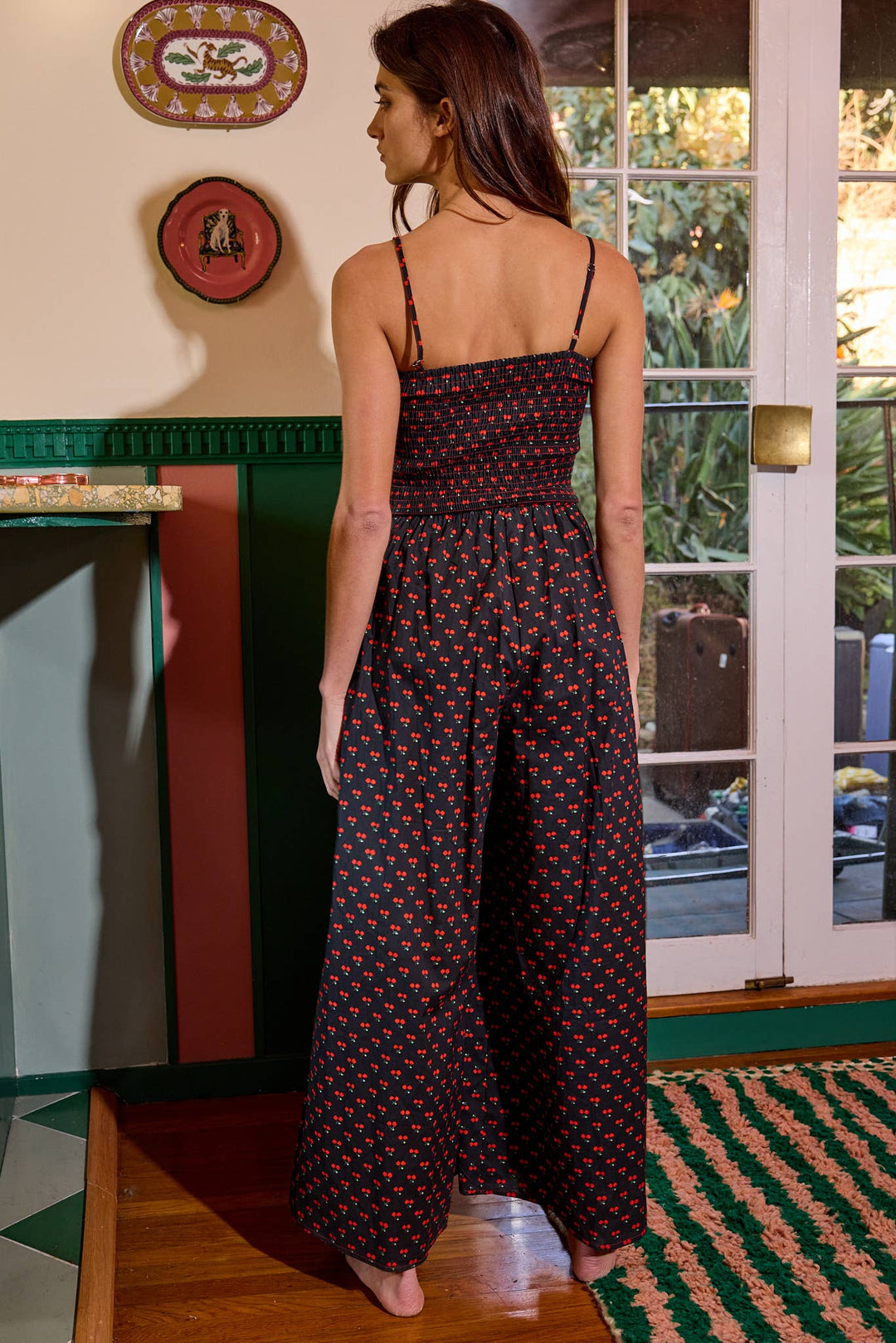 Bucketlist | Smocked Detail Print Jumpsuit