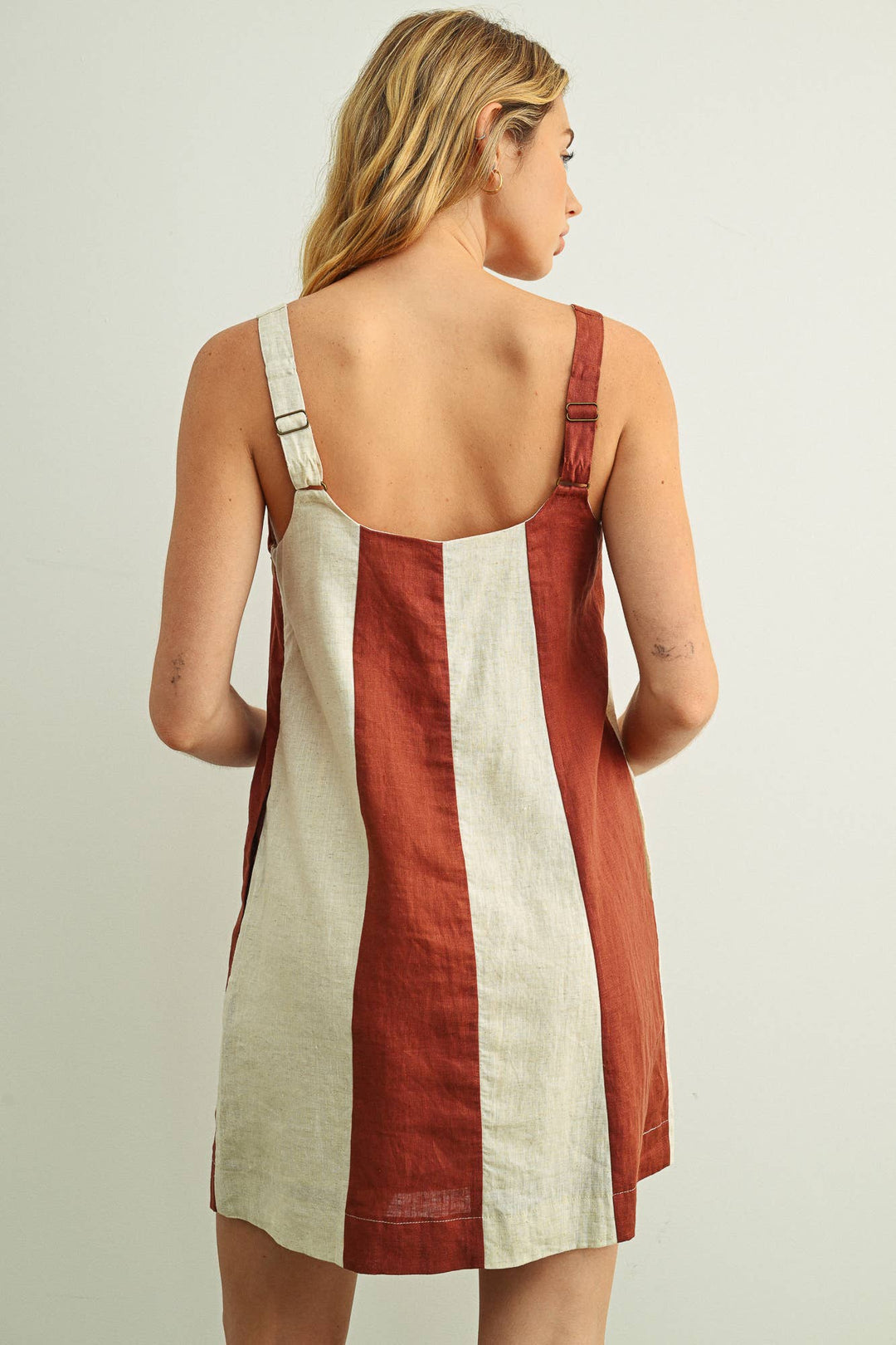 Miou Muse | Block Linen Mini Dress