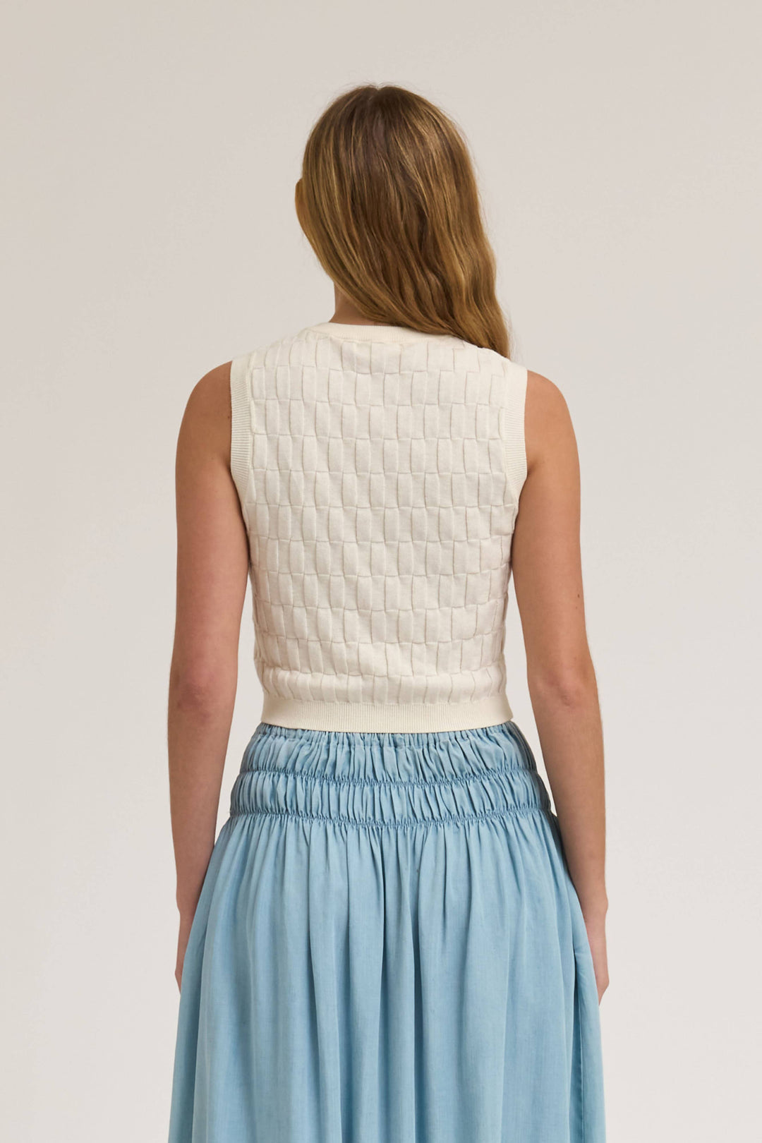 Grade and Gather | Rectangle Check Knit Vest