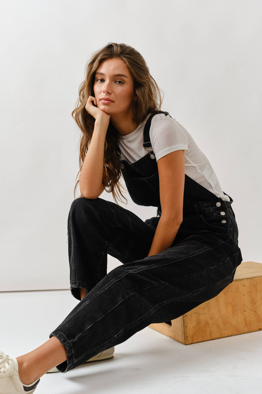 Aaron and Amber |  Slouchy Relax Fit Denim Overalls