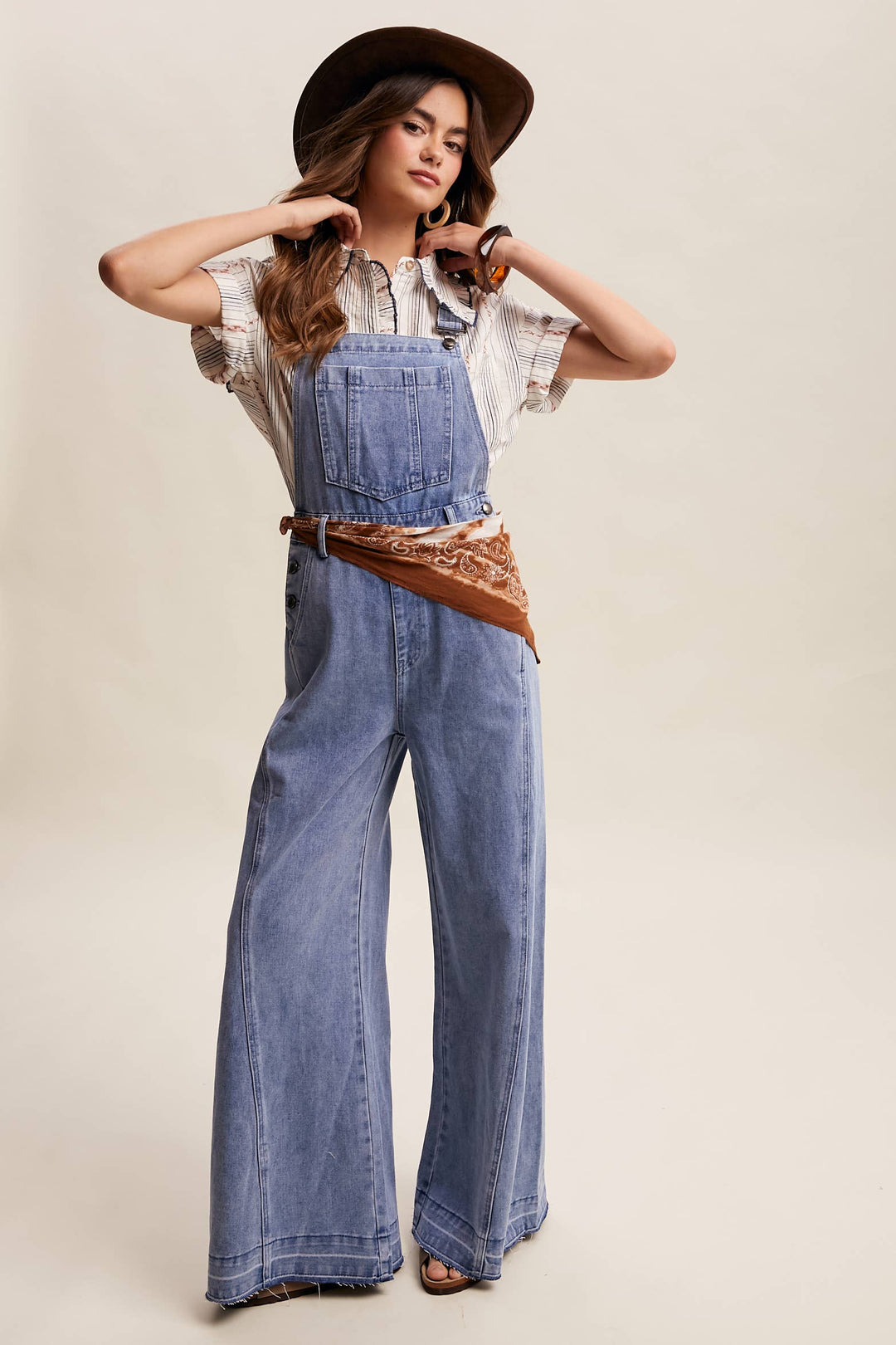 Listicle | Wide-Leg Denim Overalls