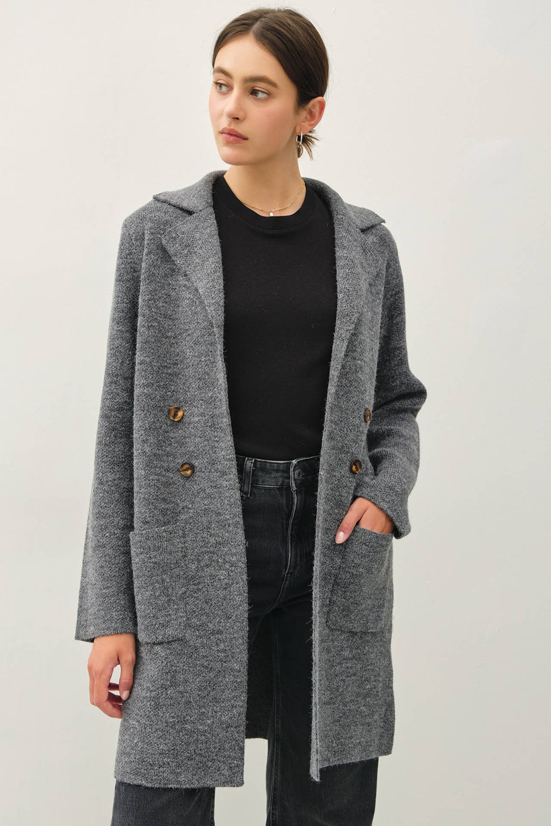 Be Cool | Open Basic Sweater Coat