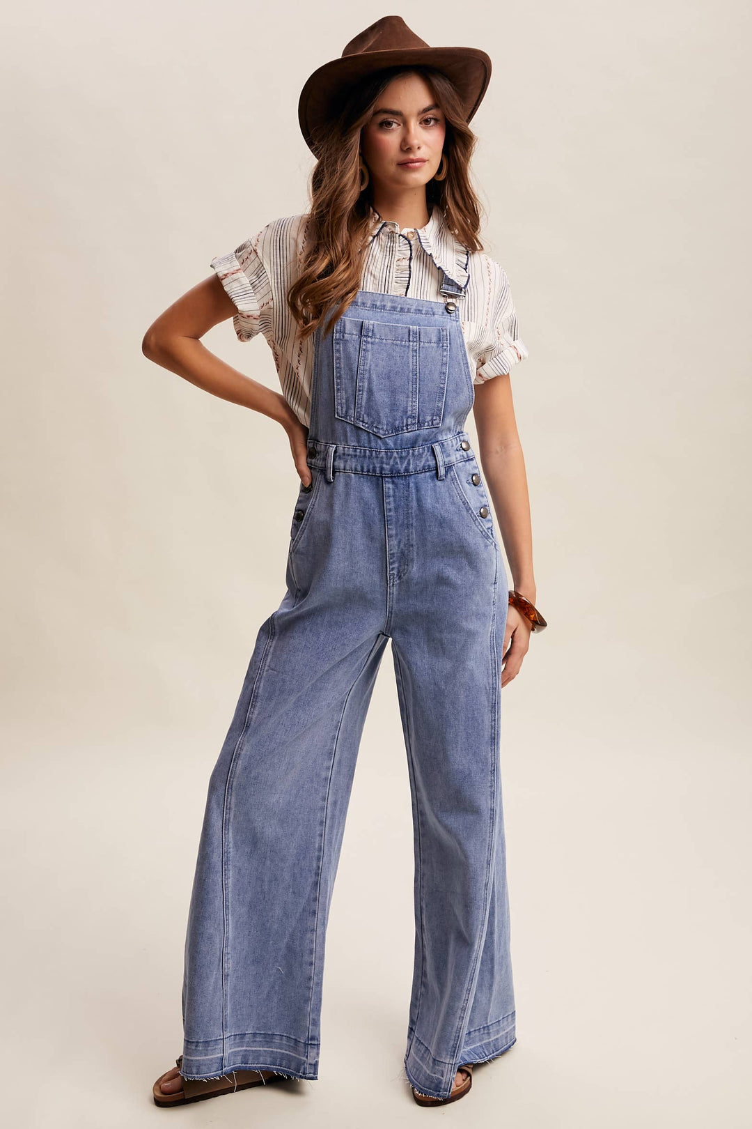 Listicle | Wide-Leg Denim Overalls