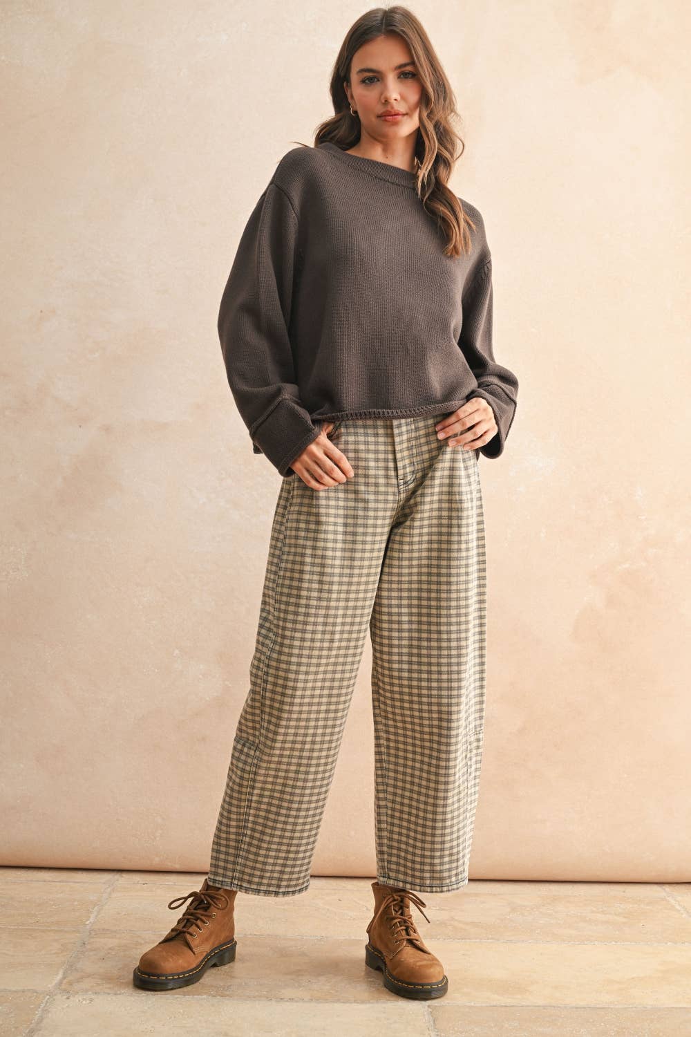 Miou Muse | Mock Neck Cotton Sweater