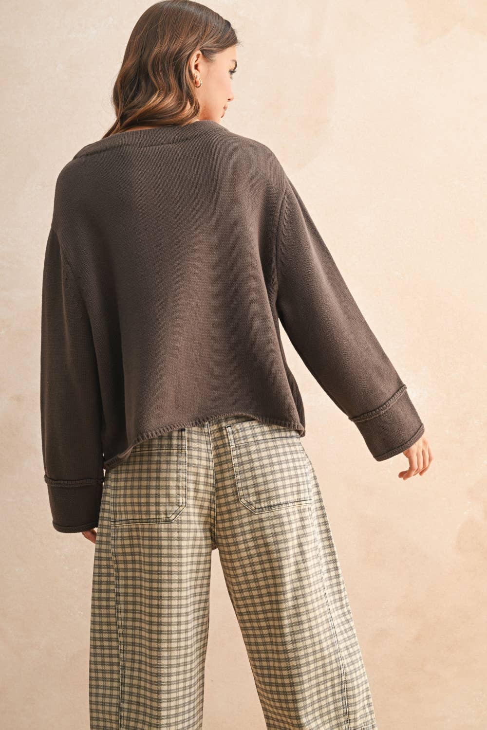 Miou Muse | Mock Neck Cotton Sweater