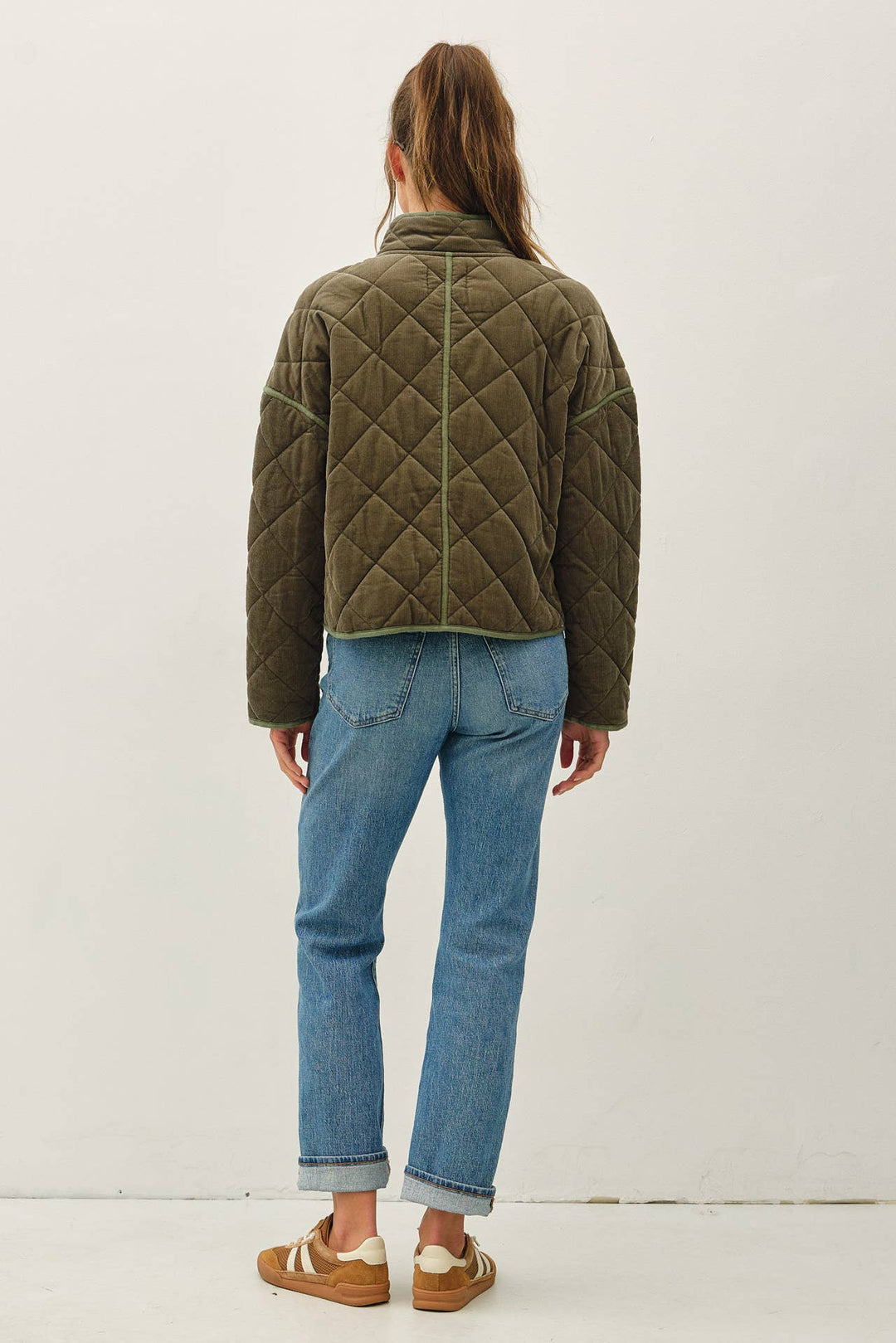 Be Cool | Corduroy Quilted Puffer Jacket