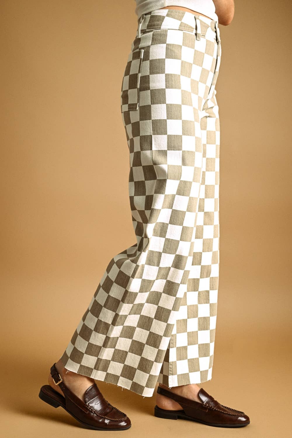 By Together | Checker Board Stretch Pants