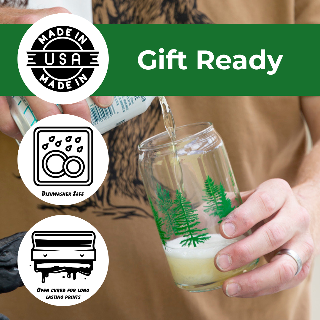 Counter Culture | California Poppy Beer Can Glass – 16 oz Glass Tumbler