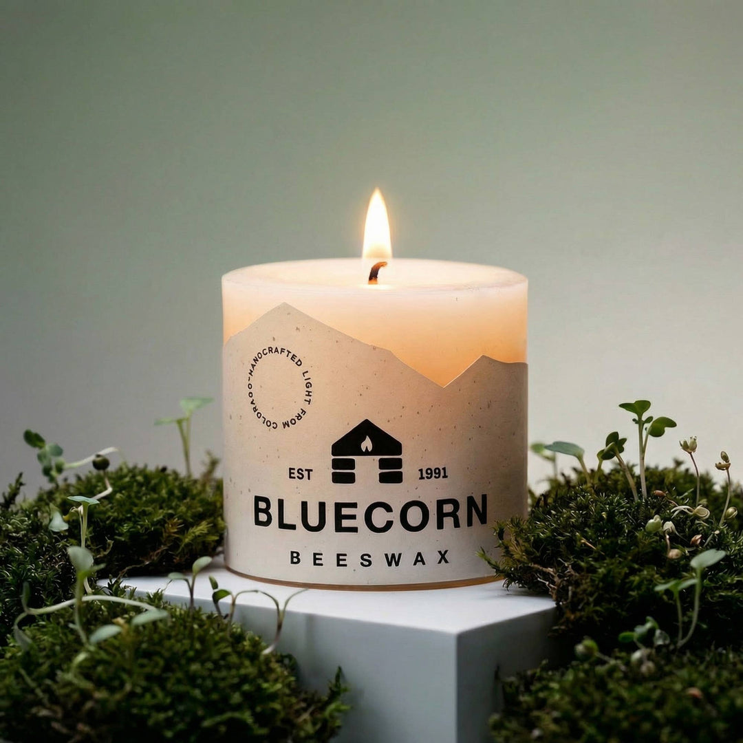Bluecorn | Pure Beeswax Pillar Candles – Handmade in USA