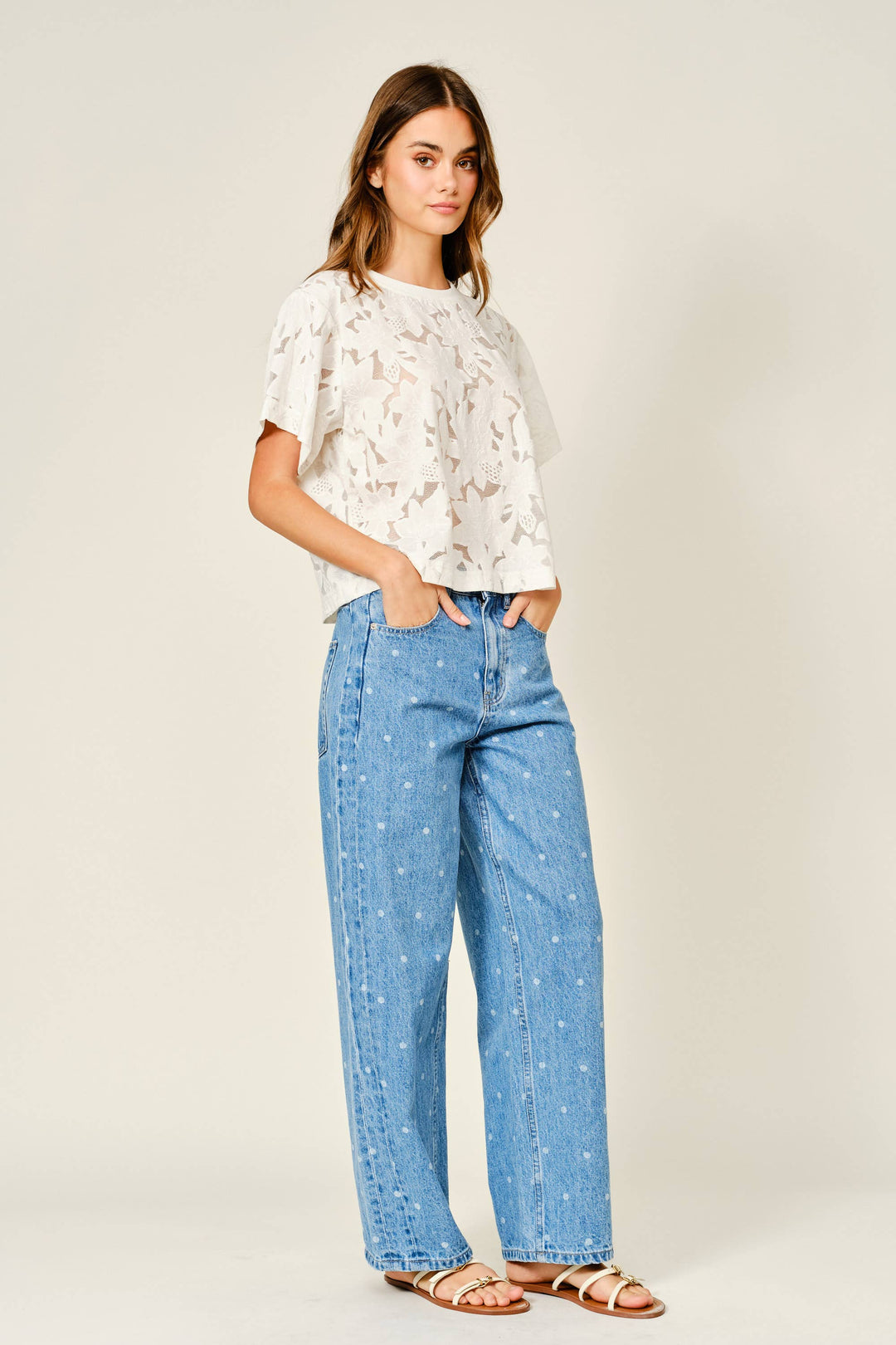 Aaron and Amber | Lace Floral T- Shirt