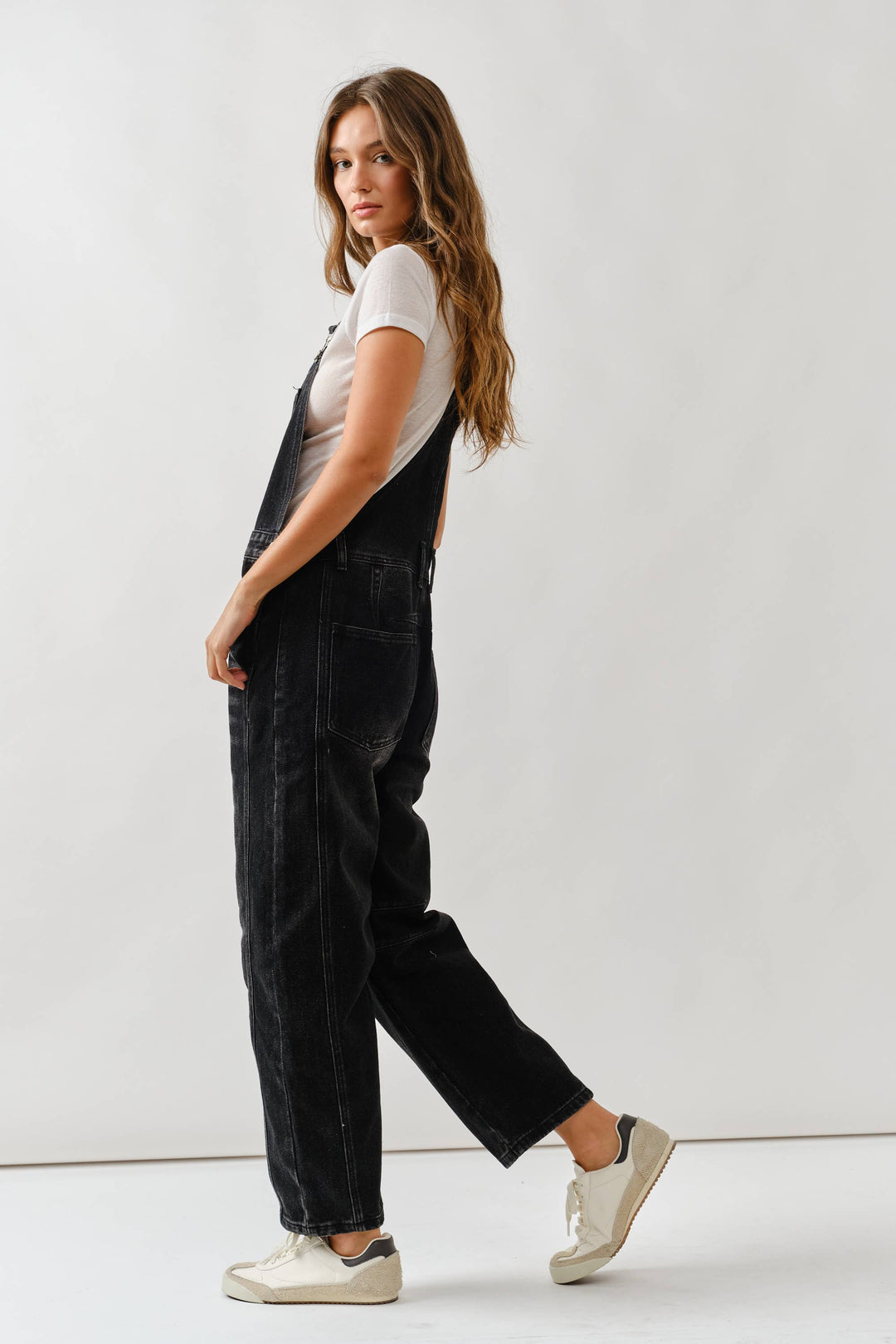 Aaron and Amber |  Slouchy Relax Fit Denim Overalls