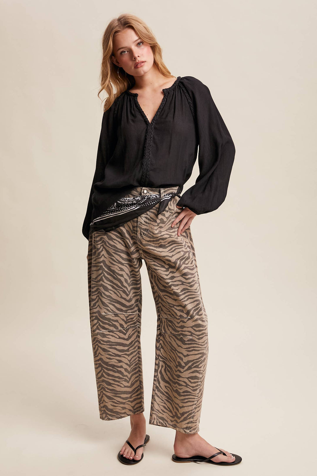 Listicle | Braided Trim Peasant Blouse