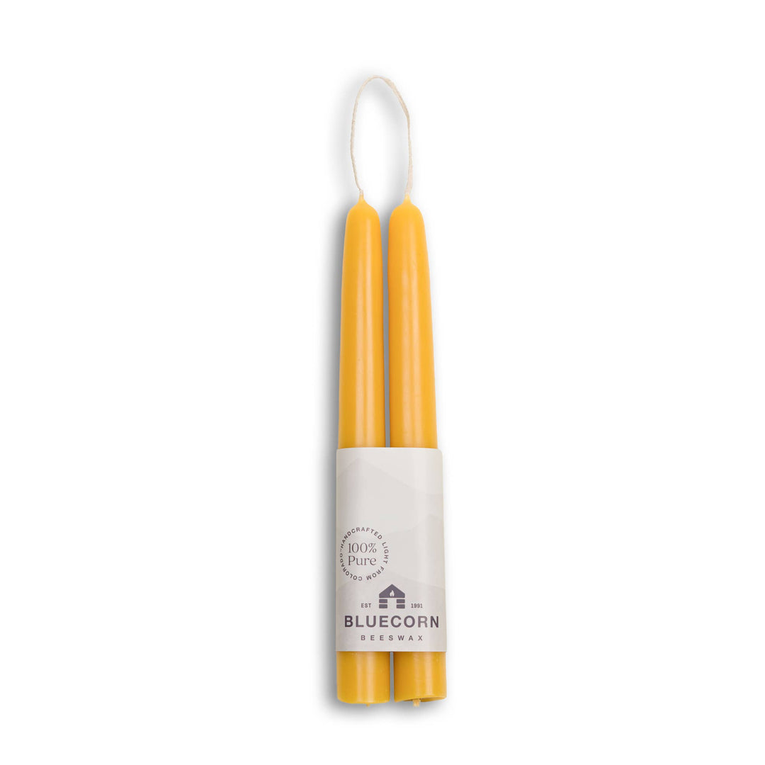Bluecorn | Beeswax Taper Candles – Dripless & Handmade in USA