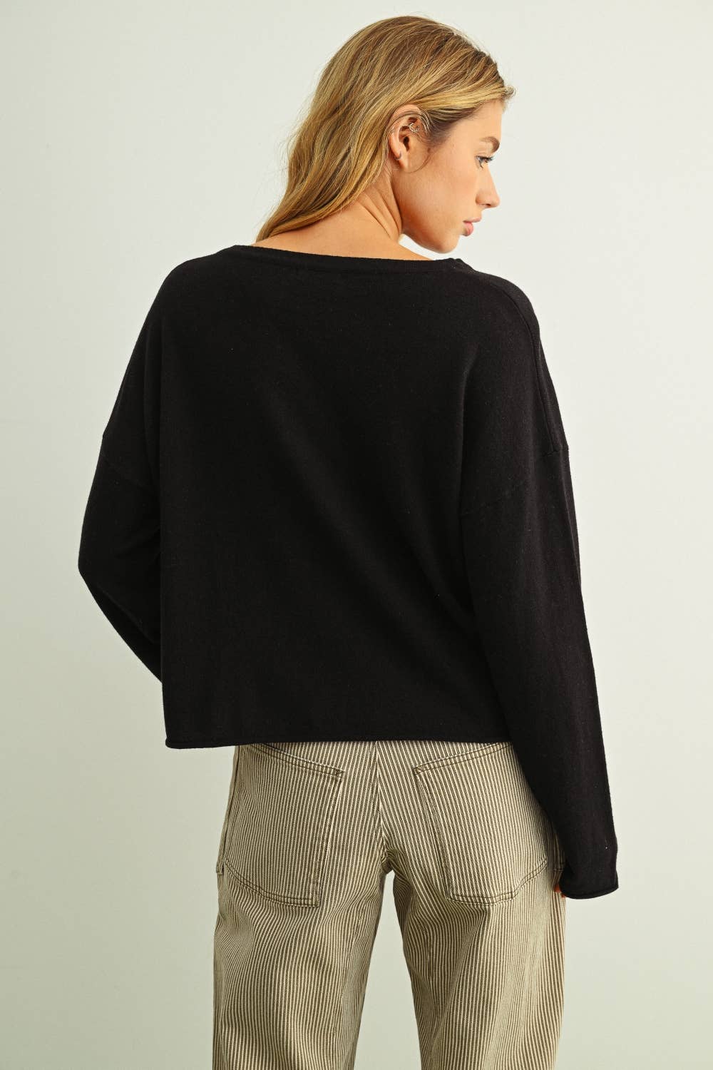 Miou Muse | Essential Short Sleeve Rolled Hem Top