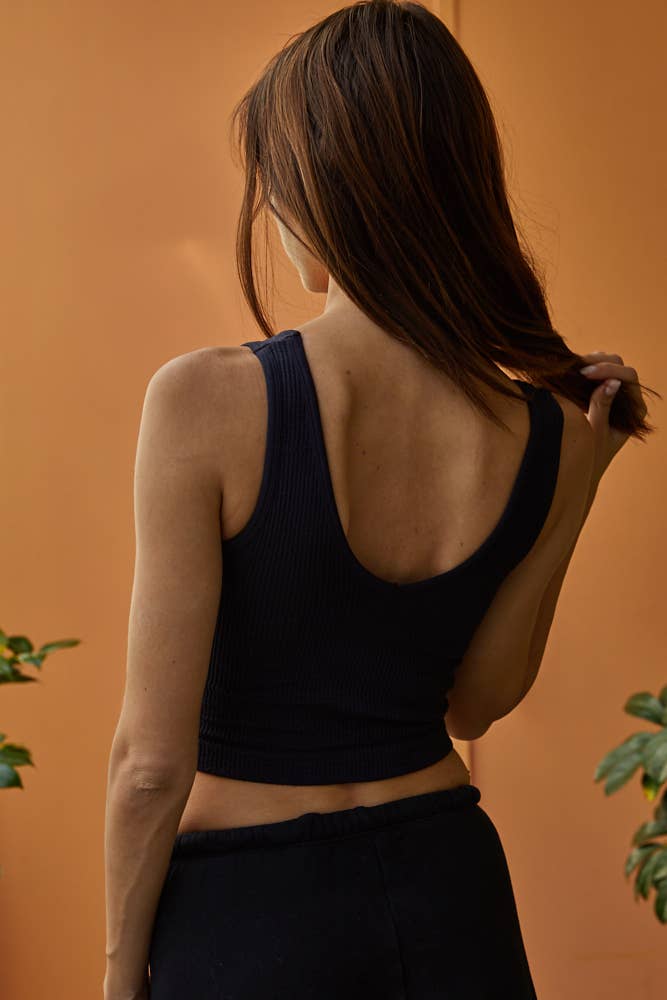 By Together | Seamless Sleeveless UV Neck Reversible Tank Top