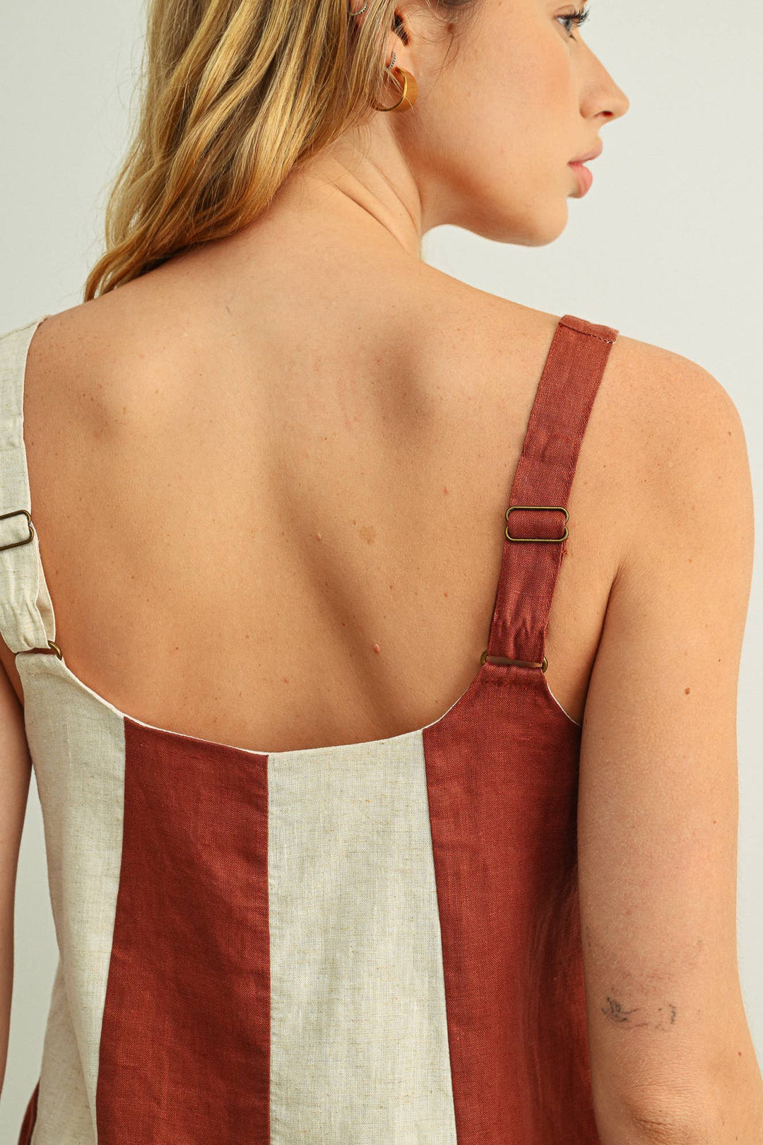 Miou Muse | Block Linen Mini Dress