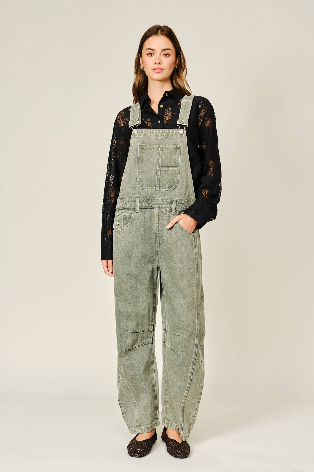 Aaron and Amber |  Slouchy Relax Fit Denim Overalls