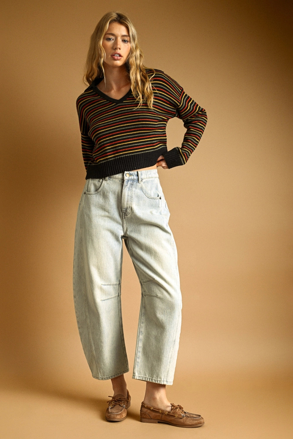 Miou Muse | Barrel Washed Denim Pants